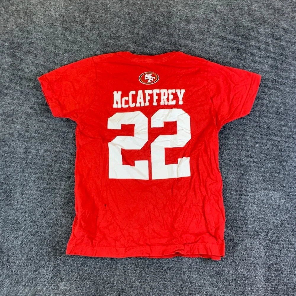 Team Athletics Shirt Youth M Red Christian McCaffrey #22 San Francisco 49ers NFL
